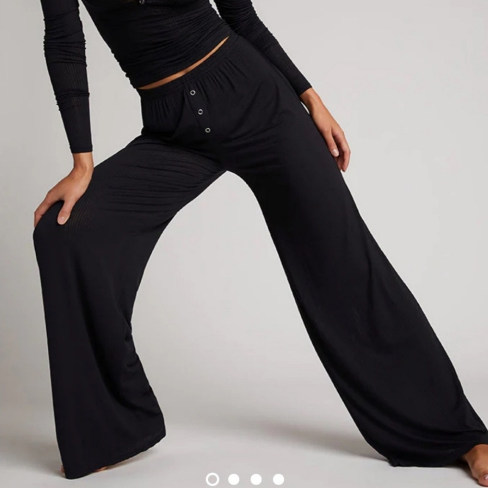 Negative Underwear Charcoal Wide-Leg Pajama Pants